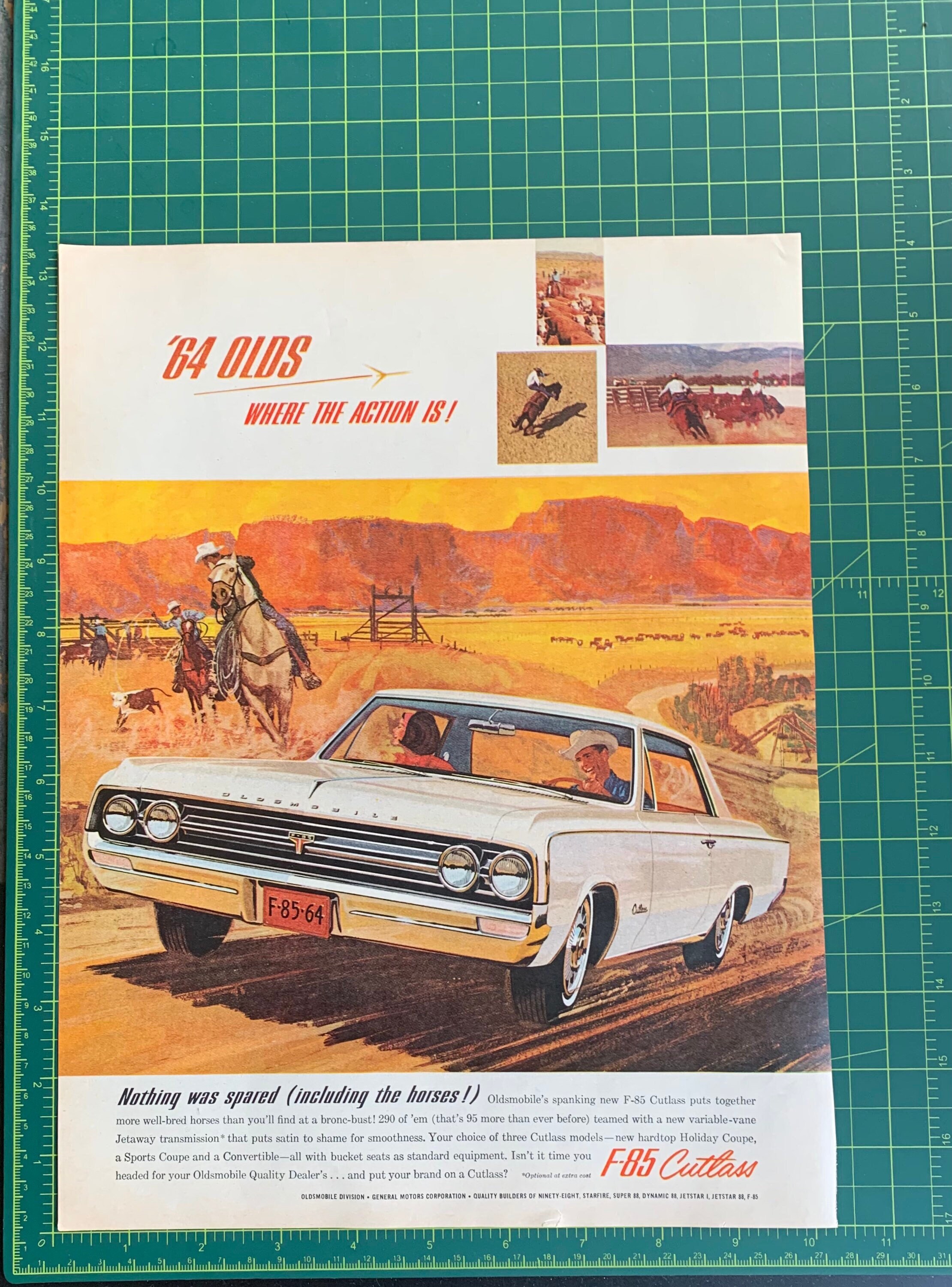 Vintage 1964 Oldsmobile F-85 Cutlass Original Print Ad - Etsy