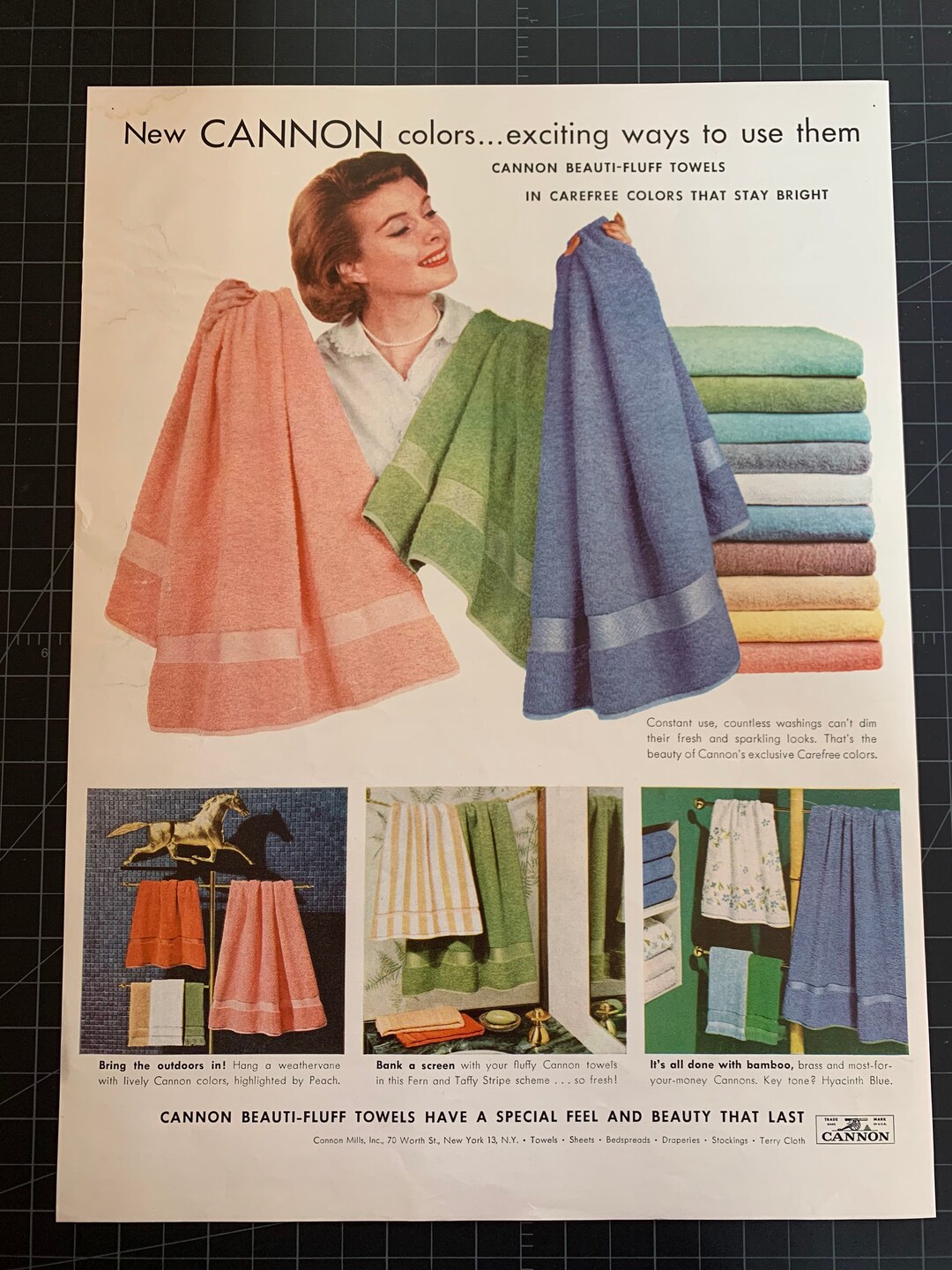 Vintage 1959 Cannon Towels Print Ad Etsy