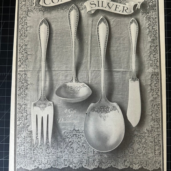 Antique 1912 Community Plate Silverplate Oneida Print Ad