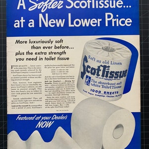 Vintage 1941 scottissue print advertisement