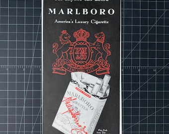 1949年ヴィンテージ マルボロタバコ オリジナル印刷広告 - Etsy 日本
