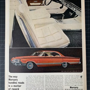 Vintage 1960s Mercury Park Lane Print advertisement