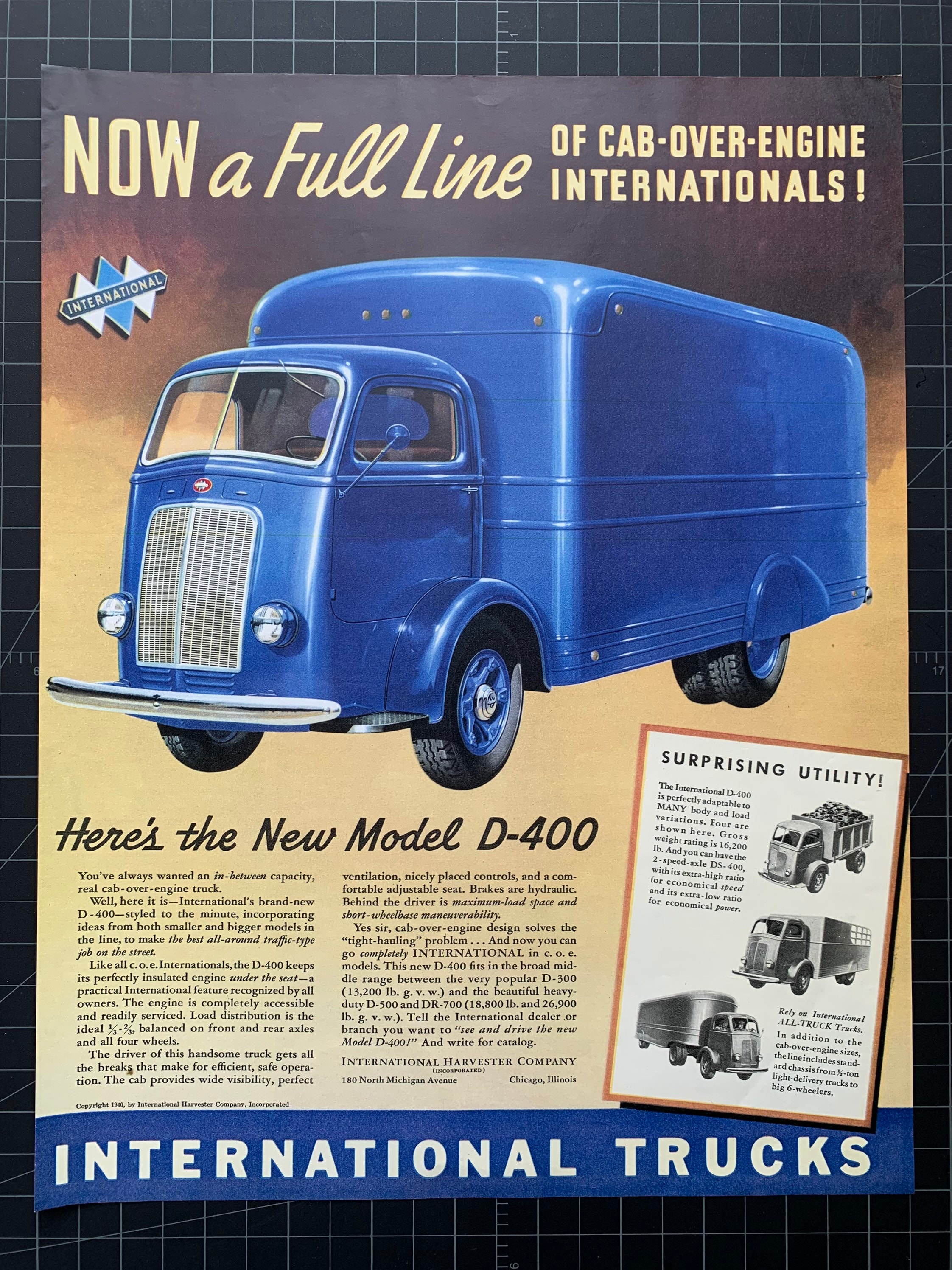 Vintage 1940 International Trucks Original Advertisement - Etsy