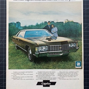 Vintage 1971 Chevrolet Caprice Druckwerbung
