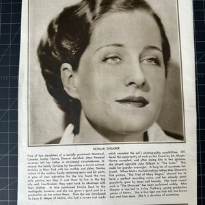 Vintage 1930 norma shearer portrait - vintage hollywood actress