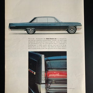 Vintage 1962 buick electra 225 print advertisement