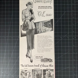 Vintage 1940s thermos print advertisement