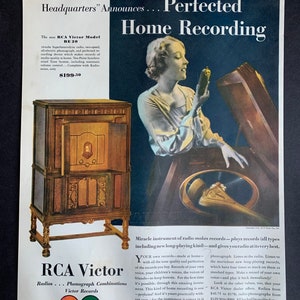 Vintage 1932 RCA Victor Radio Print advertisement