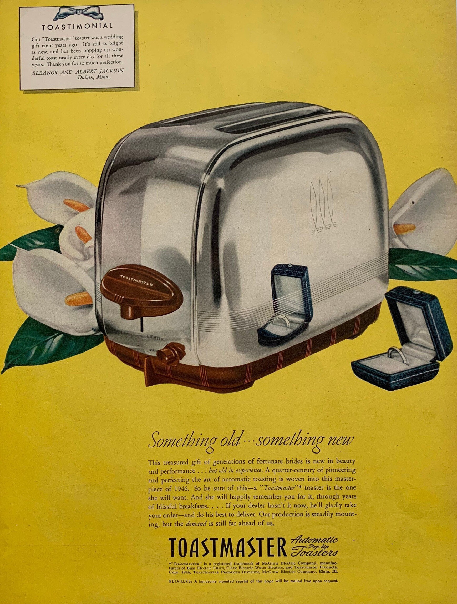 Vintage 1940s Toastmaster Toaster Ad Etsy