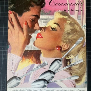 Vintage 1952 community plate silverplate print advertisement