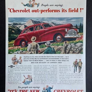 Vintage 1947 Chevrolet Print advertisement