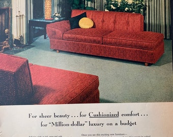 Vintage 1957 kroehler furniture advertisement