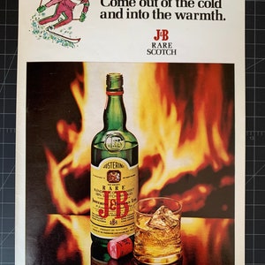 Vintage 1972 j&b whiskey print advertisement