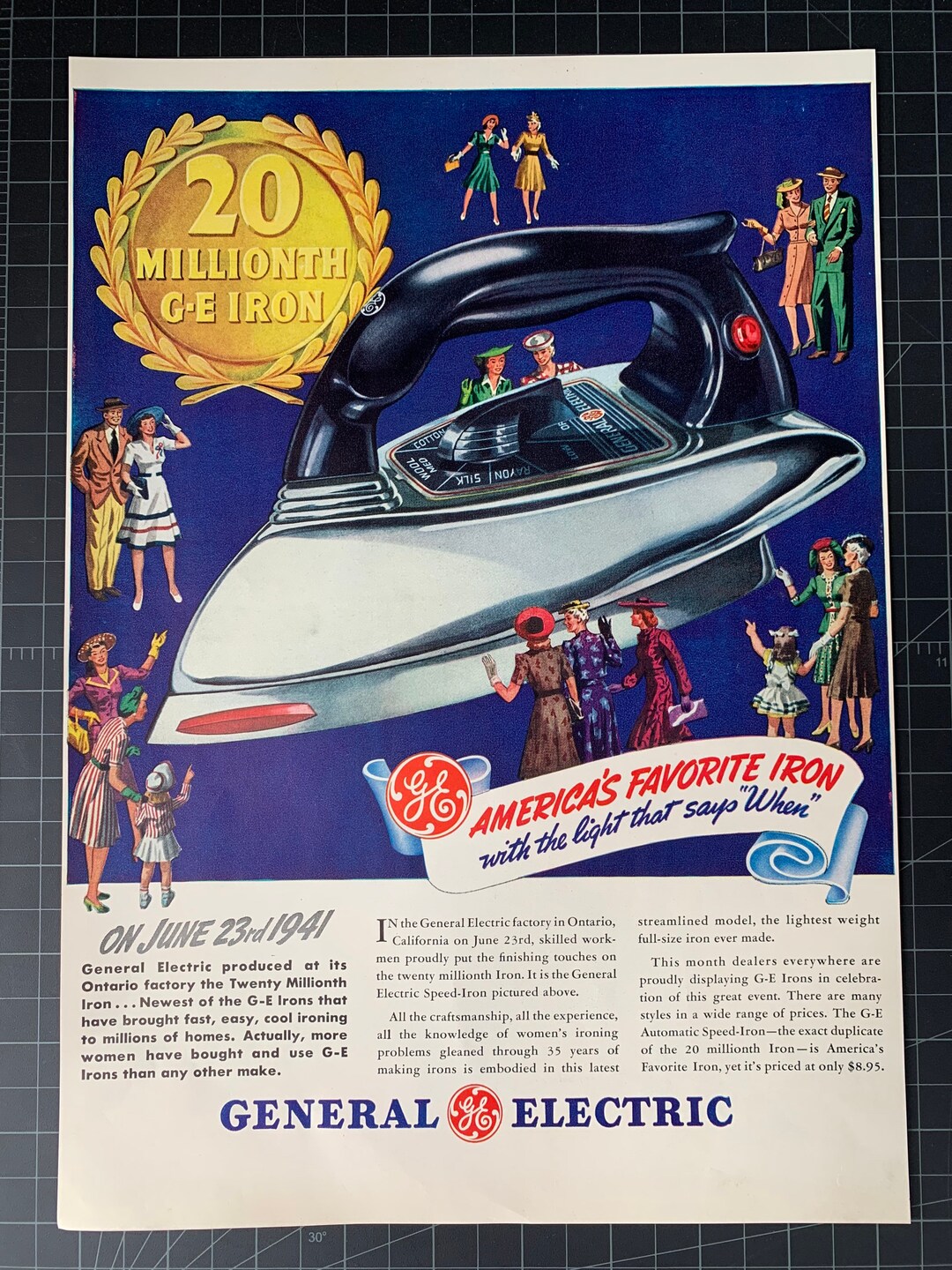 Vintage 1941 General Electric Irons Print Ad Etsy