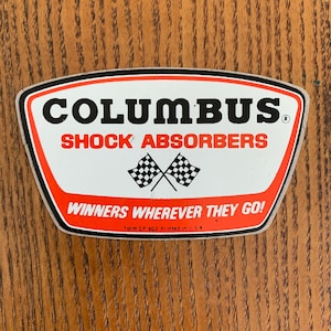 Vintage 1960s Columbus Sticker, Hot Rod, Drag Racing