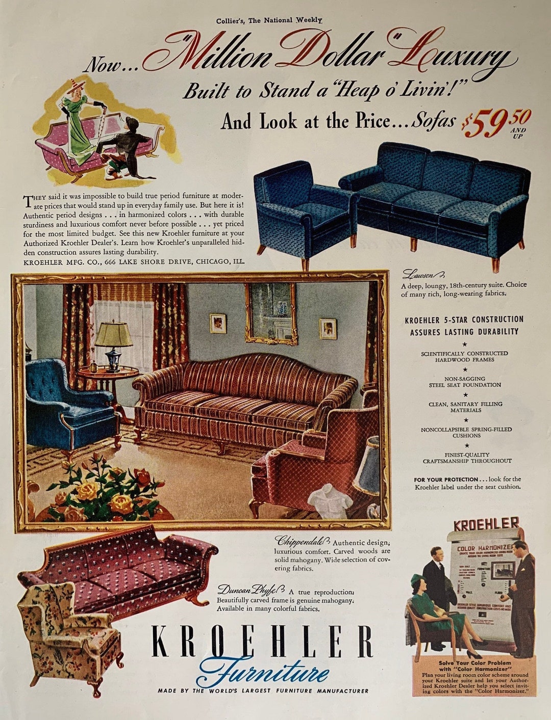 Kroehler furniture store website