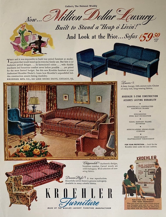 Vintage kroehler furniture deals