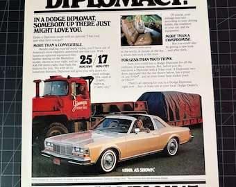Vintage 1978 Dodge Diplomat Original Advertisement