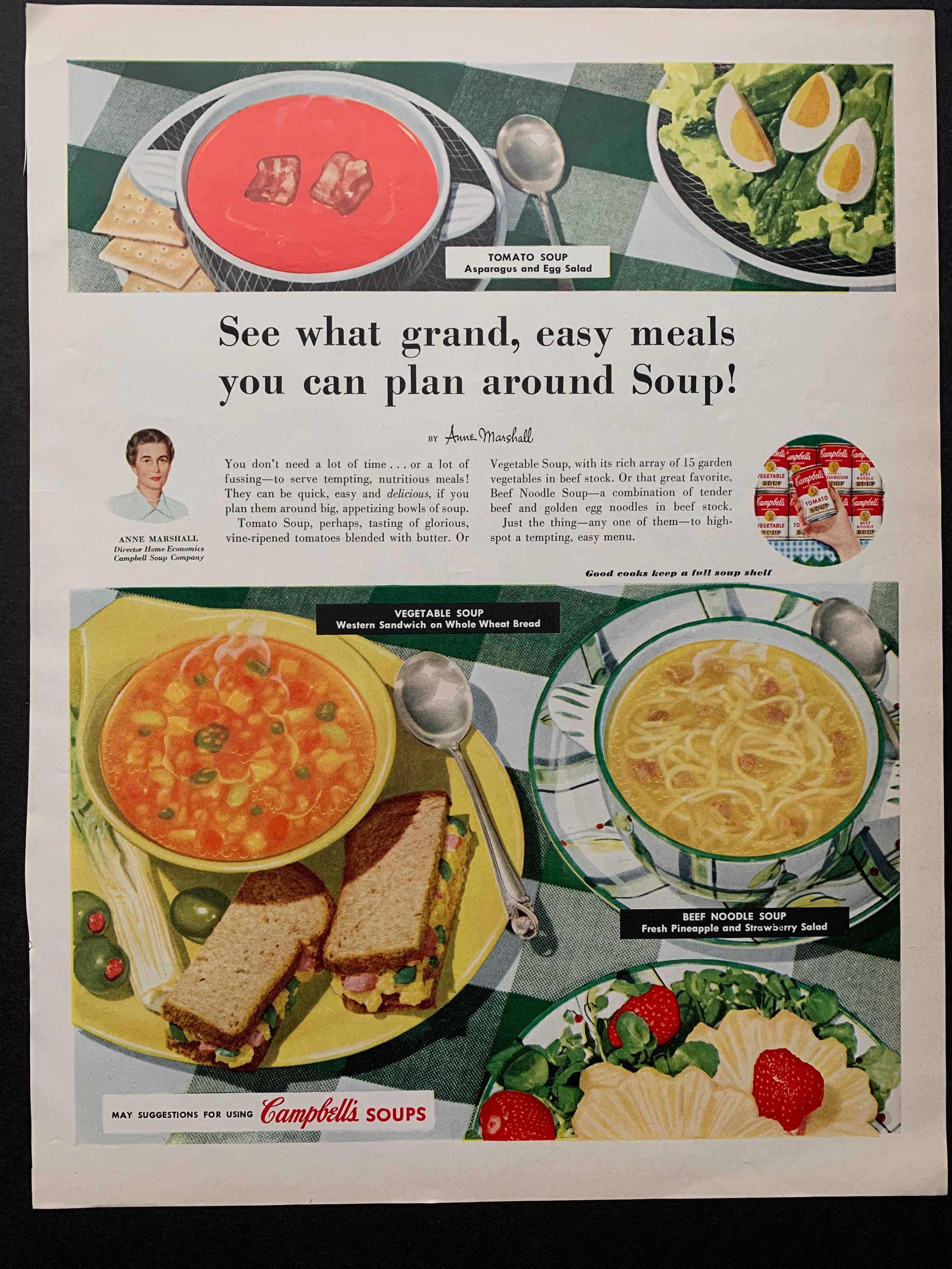 Vintage 1950 Campbells Soup Ad - Etsy 
