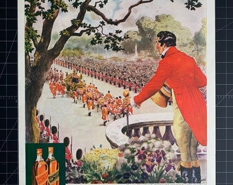 Jahrgang 1937 Johnnie Walker Whisky Original Print Ad