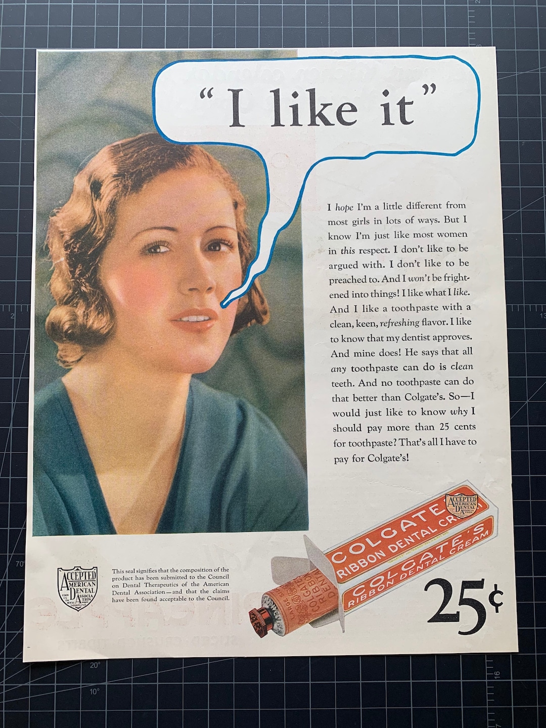 Vintage 1932 Colgate Toothpaste Print Advertisement Retro Gift Decor - Etsy