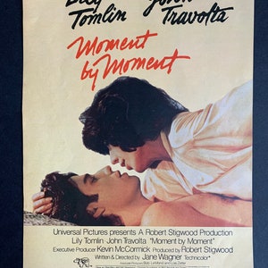 Vintage 1978 “Moment by Moment” Film, John Travolta Print advertisement