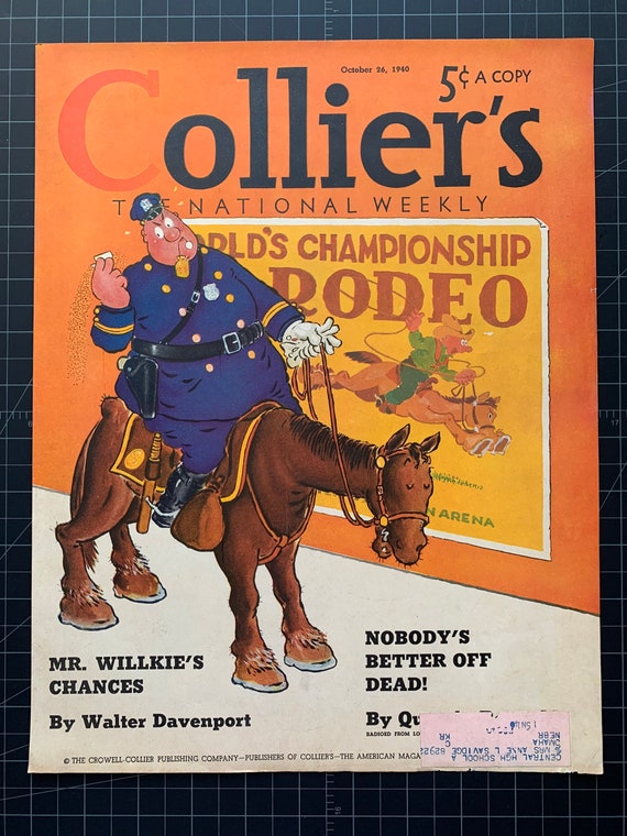 Vintage 1940 Collier's Magazine Cover - COVER ONLY - Etsy