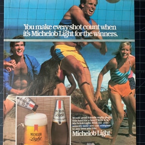 Anuncio impreso de cerveza Michelob vintage de 1984