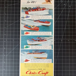 Vintage 1949 chris-craft boats print advertisement