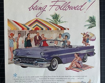 Vintage 1957 Pontiac Strato-Streak Original Advertisement