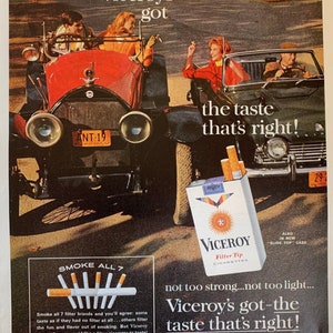Anuncio de cigarrillos viceroy Etsy Espa a