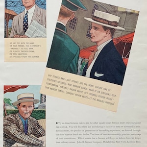 Vintage 1937 stetson hats print advertisement