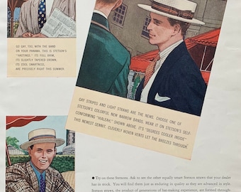 Vintage 1937 Stetson Hats Original Advertisement