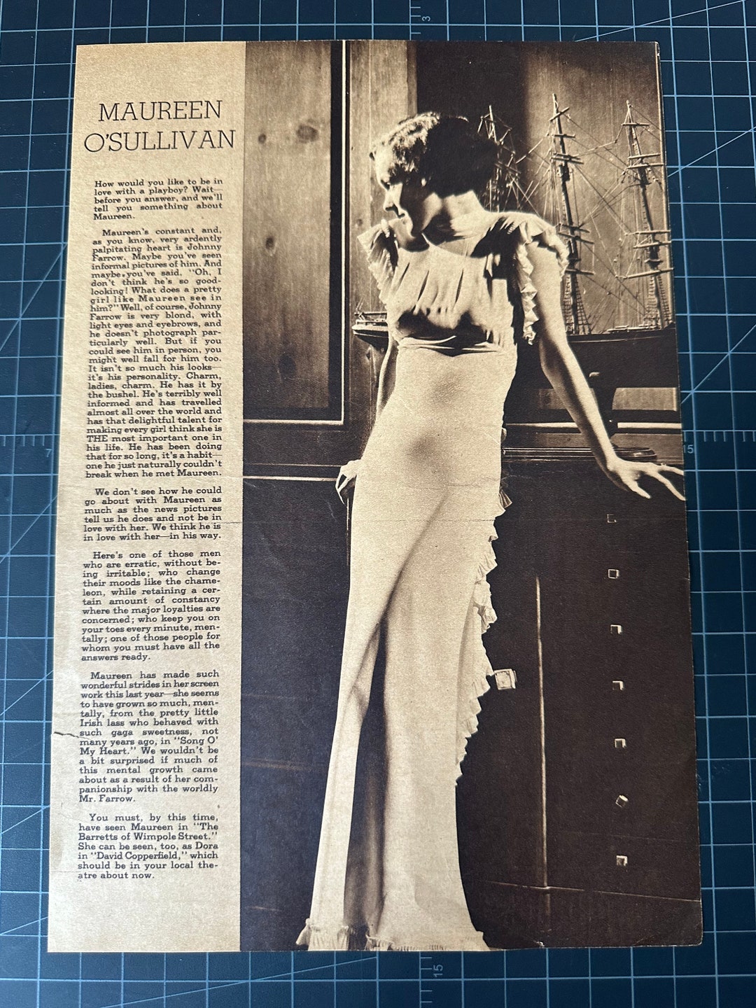 Vintage 1930s Maureen Osullivan Portrait - Etsy