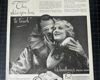 Vintage 1934 Woodbury Soap Original Print Ad