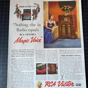 Vintage 1937 RCA Victor Radio Print Ad