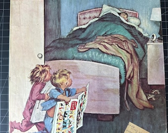 Couverture de magazine Saturday Evening Post vintage 1947 - COUVERTURE UNIQUEMENT