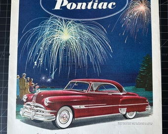 Anuncio impreso Pontiac vintage de 1952