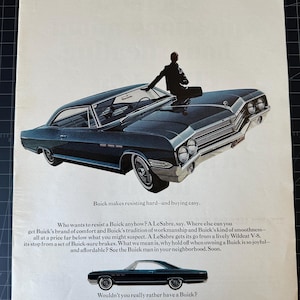 Vintage 1960er Jahre Buick LeSabre Print Ad