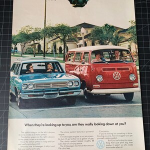 Vintage 1970s Volkswagen Station-Wagon Original Advertisement