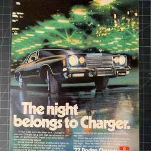 Vintage 1977 Dodge Ladegerät Print Werbung