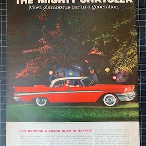 Vintage 1957 chrysler new yorker print advertisement