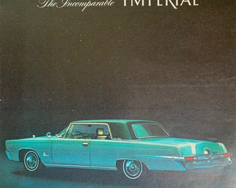 Vintage 1964 chrysler imperial crown coupe automobile ad