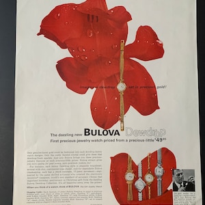 Vintage 1963 Bulova Watch Company advertisement