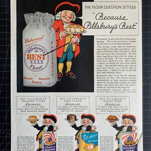 Vintage 1932 pillsbury best flour print advertisement
