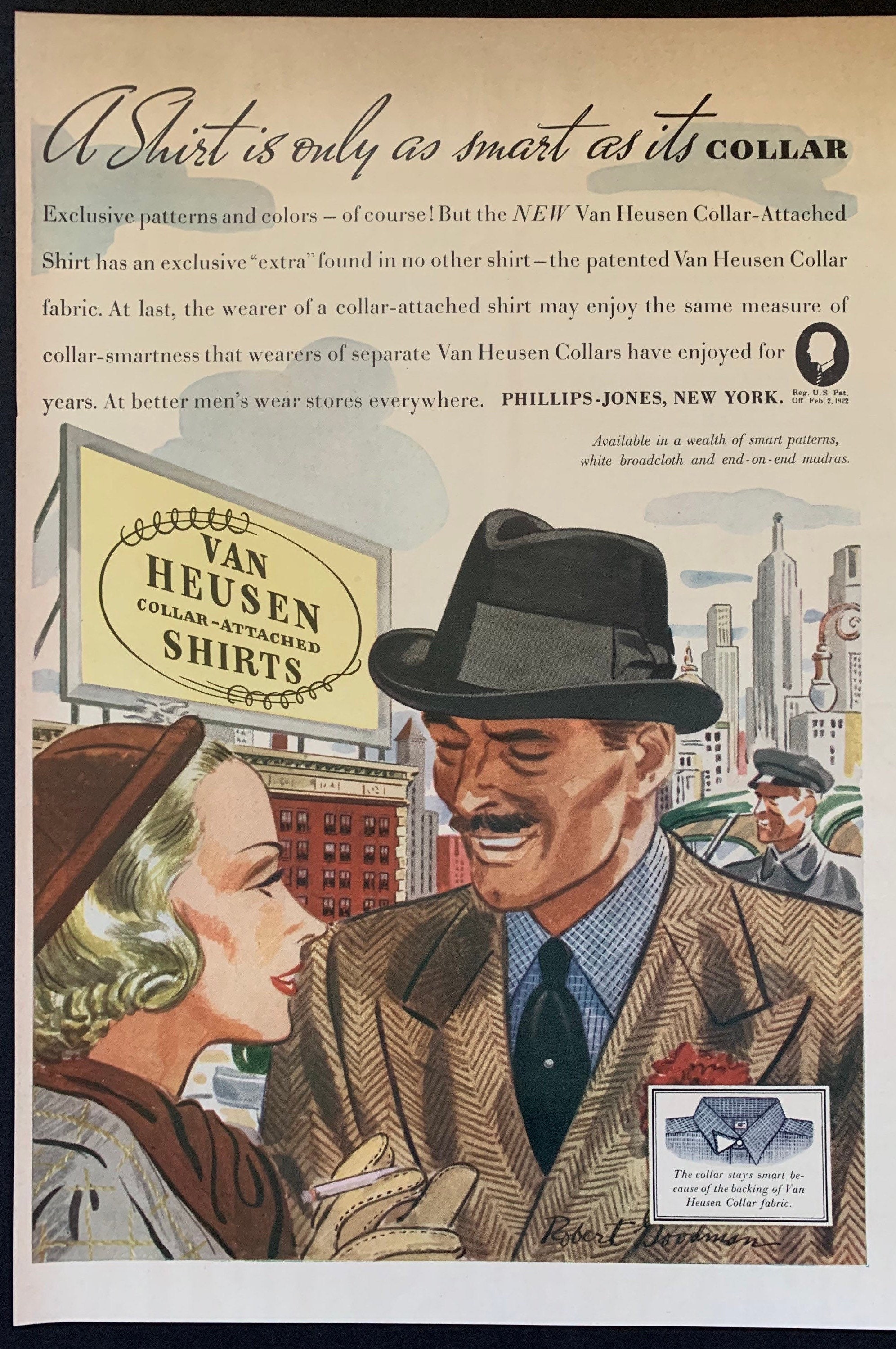 Vintage 1937 Van Heusen Mens Shirts Ad 