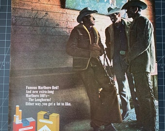 Vintage 1968 Marlboro Cigarettes Original Print Ad