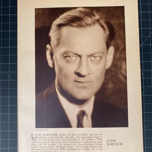 Vintage Lionel Barrymore Portrait