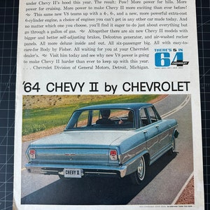 Vintage 1964 Chevrolet Chevy II Print advertisement