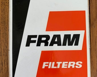 Vintage 1960s Fram Sticker, Hot Rod, Drag Racing